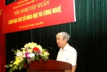 Tập huấn Lãnh đạo các Sở KH&CN